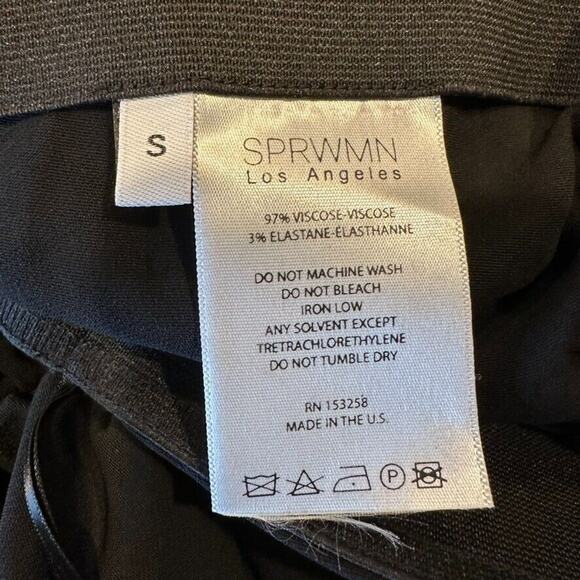 SPRWMN Strapless Top Womens S Black Knit Ruched Sides Date Night Club Party Glam - Picture 7 of 8